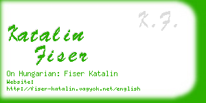 katalin fiser business card